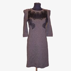 Sandro Paris Structured Lace Dress Sz S